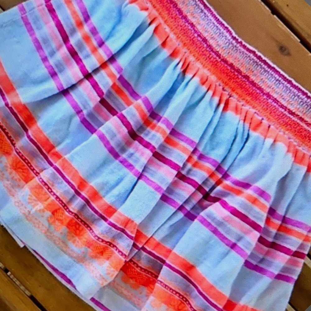 Vibrant skirt with colorful striped